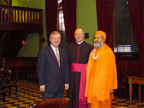 Premier of South Australia, His Excellency Mr. Mike Rann, Monsignor David Cappo, His Holiness Vishwaguru Mahamandaleshwar Paramhans Swami Maheshwarananda