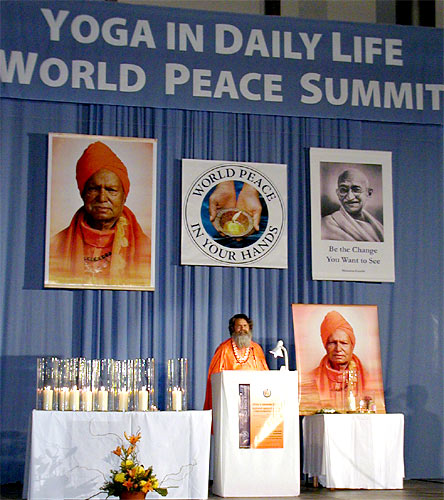 The Initiator of Yoga in Daily Life World Peace Summit, His Holiness Mahamandaleshwar Paramhans Swami Maheshwaranandaji