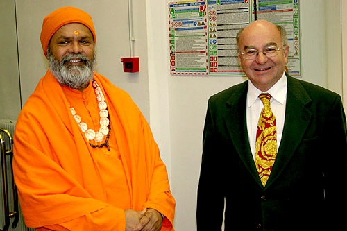 His Holiness Swamiji with the Director of the Gallus Hall, Mr. Rotovnik