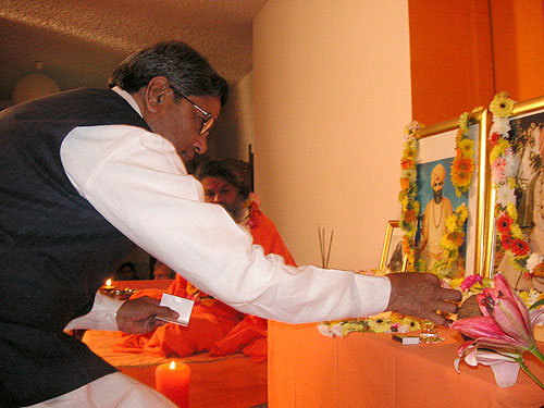 His Excellency Minister Tiwari lit the eternal light on the altar