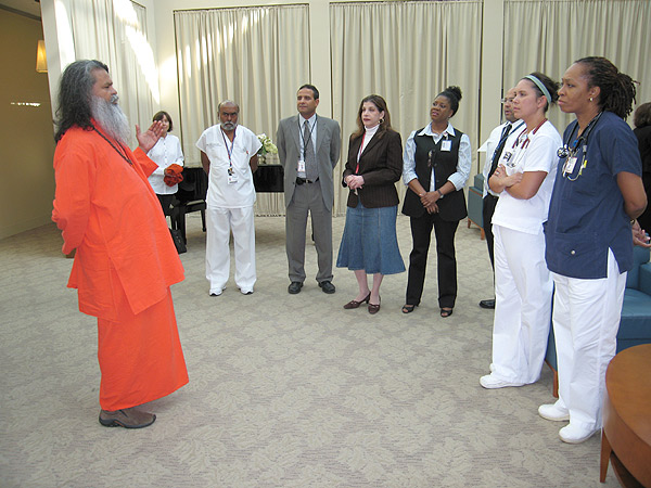 His Holiness Swamiji at the New York-Presbyterian University Hospital of Columbia and Cornell  